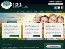 Tablet Screenshot of iehlchiropractic.com